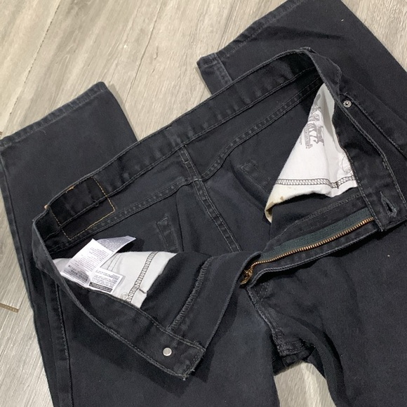 Levi’s 505 Black Straight Fit 100% Cotton Zip Fly Jeans size 34x30 - Picture 8 of 12
